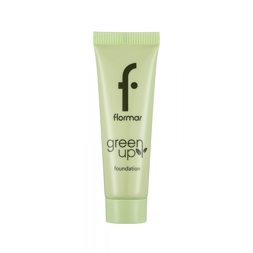 Yarı Mat Bitişli Su Bazlı Vegan Fondöten - Green Up Foundation - 002 LIGHT BEIGE - 4251903322218