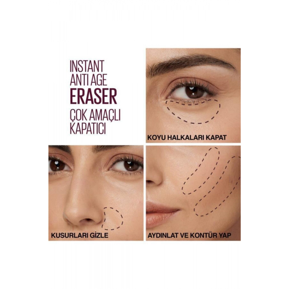 Instant Anti Age Eraser Kapatıcı - 01 Light Mini Lash Sensational Siyah Maskara Makyaj Seti