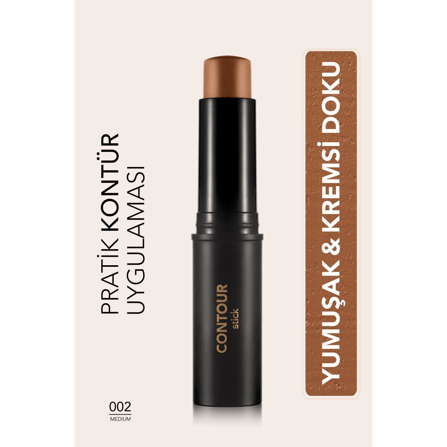 Yumuşak Dokulu Stik Kontür (ORTA TON) - Stick Contour - 002 Medıum - 8690604554867