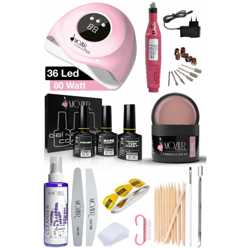 Evde Protez Tırnak Seti (BUİLDER JEL - ŞABLON UYGULAMA)