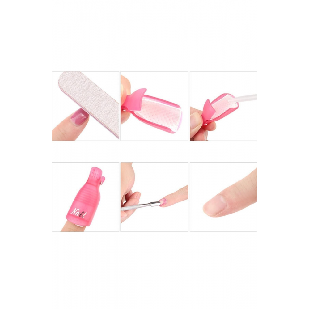 Kalıcı Oje Çıkarıcı Tırnak Mandalı 10 Adet