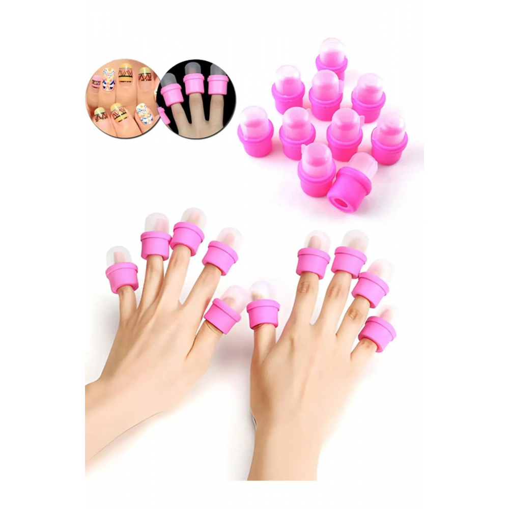 Vakumlu 10 Adet Poly Jel Kalıcı Oje Jel Tırnak Çıkarıcı Tırnak Mandalı 10'lu