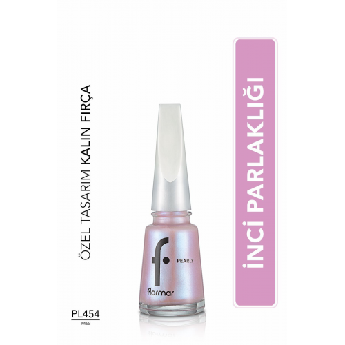 İnci Yansımalı Parlak Sedefli Oje (pembemsi Lila) - Pearly Nail Enamel -pl454 Mıss New-8682536035644