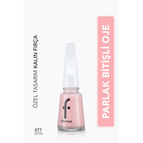 Klasik Parlak Bitişli Yüksek Pigmentli Oje-nail Enamel- 077 Lıght Pınk New- 8682536035743
