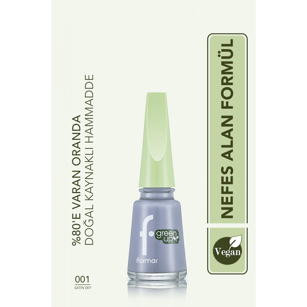 Parlak Bitişli Nefes Alabilen Vegan Oje-green Up Nail Enamel-001 Satın Sky-4251903323987