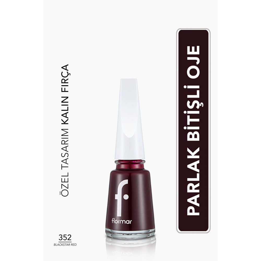 Parlak Oje (BORDO) - Nail Enamel - 352 Blackstar Red - 8682536035934