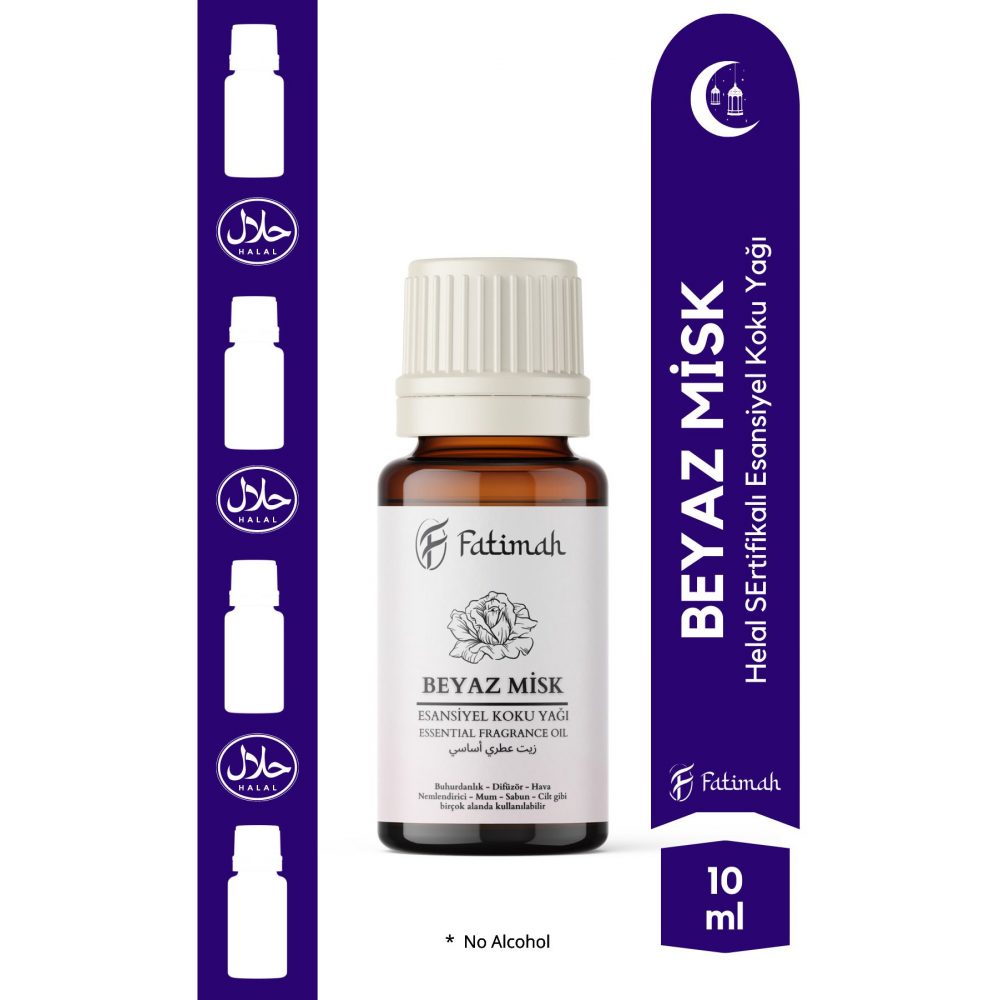 Beyaz Misk Esansiyel Koku Yağı Buhurdanlık Yağı Uçucu Yağ Difüzör Yağı Esans Ortam Kokusu Aroma Yağı