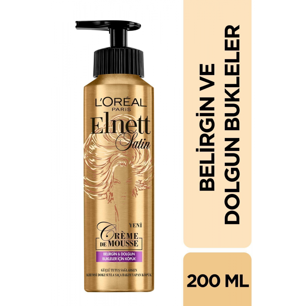 Elnett Belirgin ve Dolgun Bukleler için Köpük