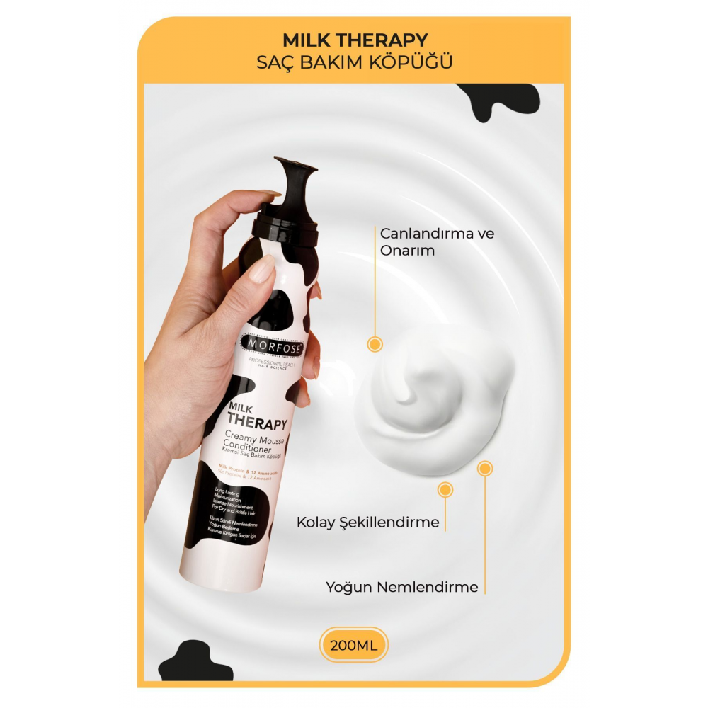 Milk Therapy Chocolatte Saç Köpüğü 200 ml - Besleyici, Koruyucu Etki