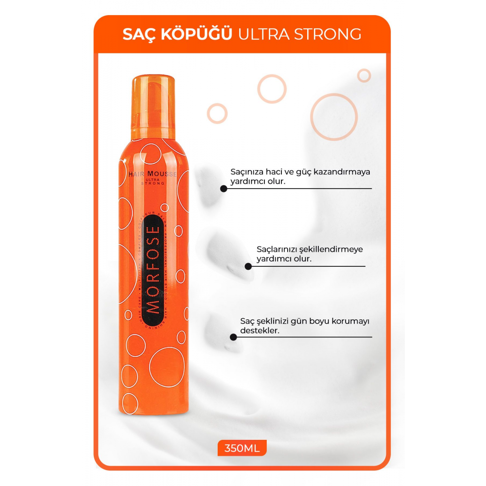 Turuncu Saç Şekillendirici Köpük (MOUSSE) | Ultra Strong 2x350ml.