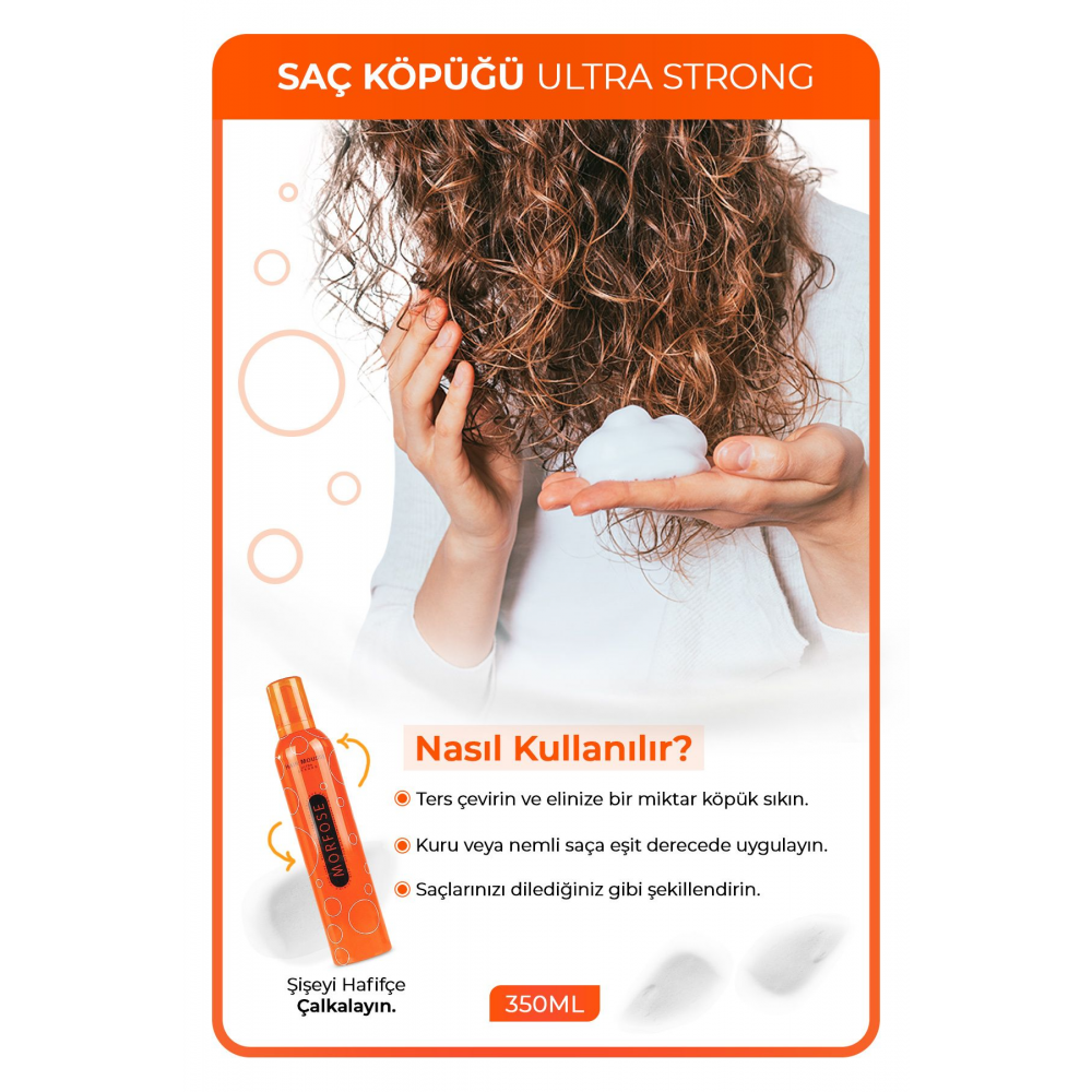 Turuncu Saç Şekillendirici Köpük (MOUSSE) | Ultra Strong 2x350ml.