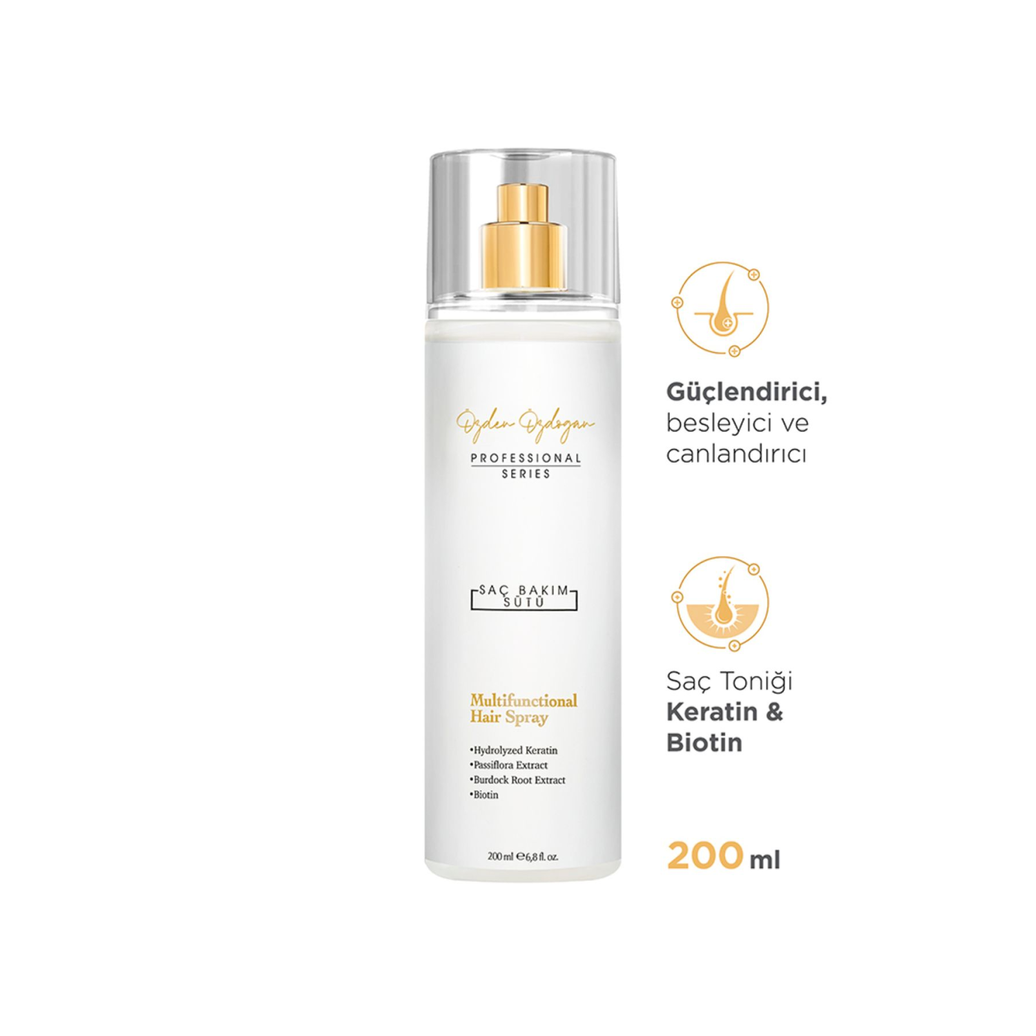 Güçlendirici, Besleyici Ve Onarıcı Saç Bakım Sütü Keratin & Biotin 200 ml