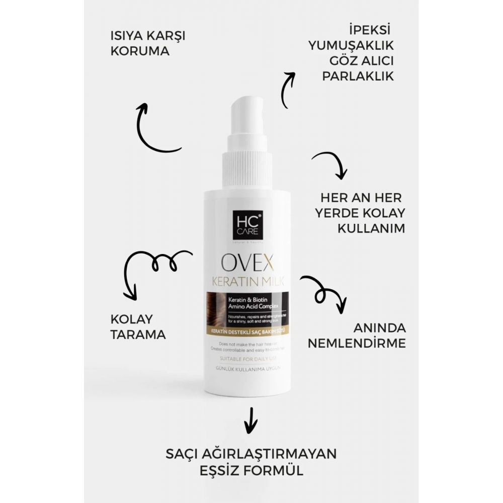 Hc Ovex Keratin & Biotin Saç Bakım Sütü - 150 Ml. Yeni Koku