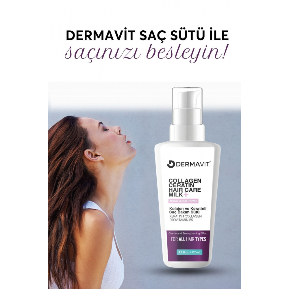 Keratin Kolajen Milk Saç Bakım Sütü, Kolay Tarama Spreyi 125 ml