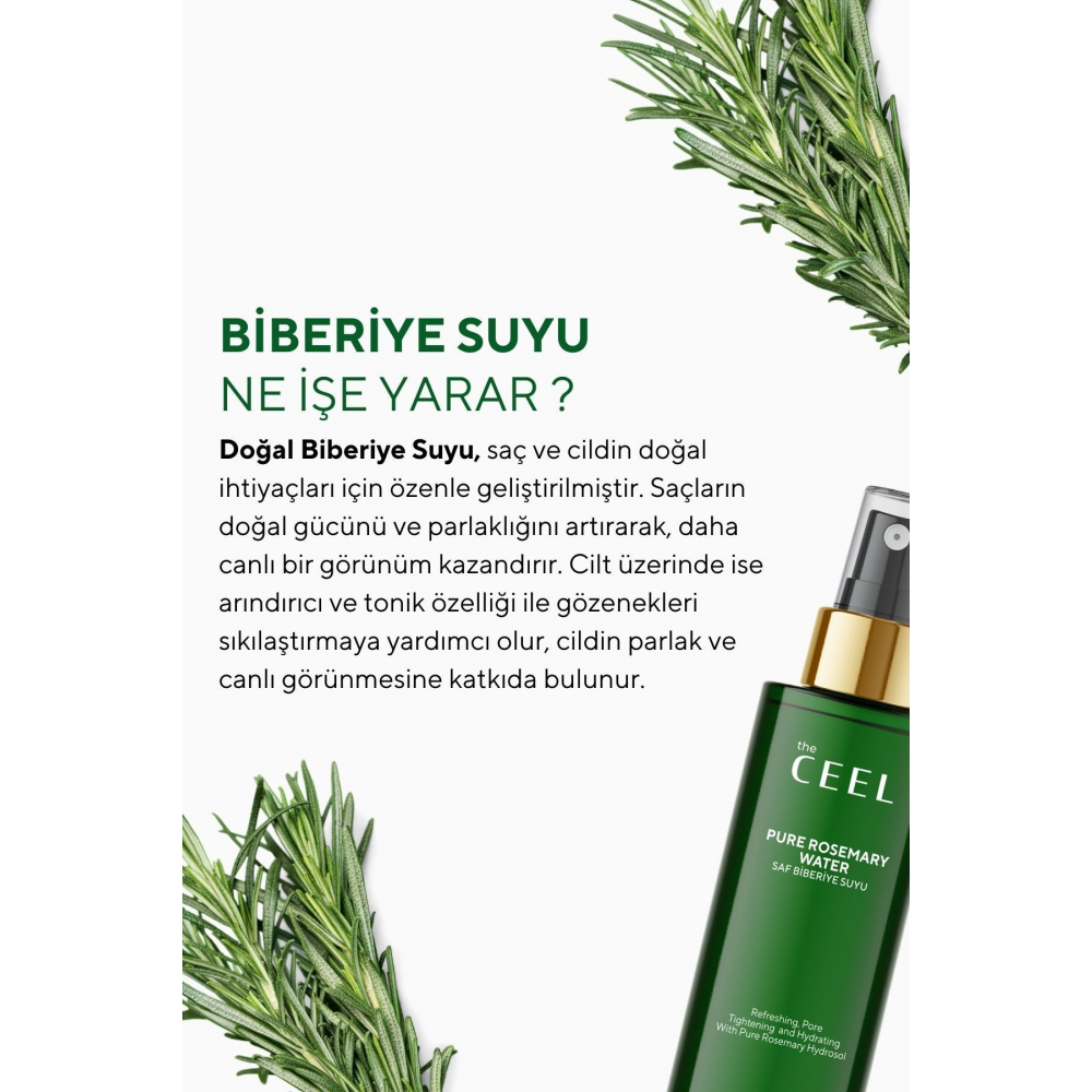 Biberiye Suyu Dökülme Karşıtı ve Hızlı Saç Uzatma Etkili Saf Saç Toniği 100 ml