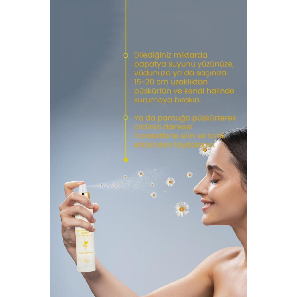 Papatya Suyu Saç Ve Yüz Toniği %100 Doğal Ve Saf 100 ml