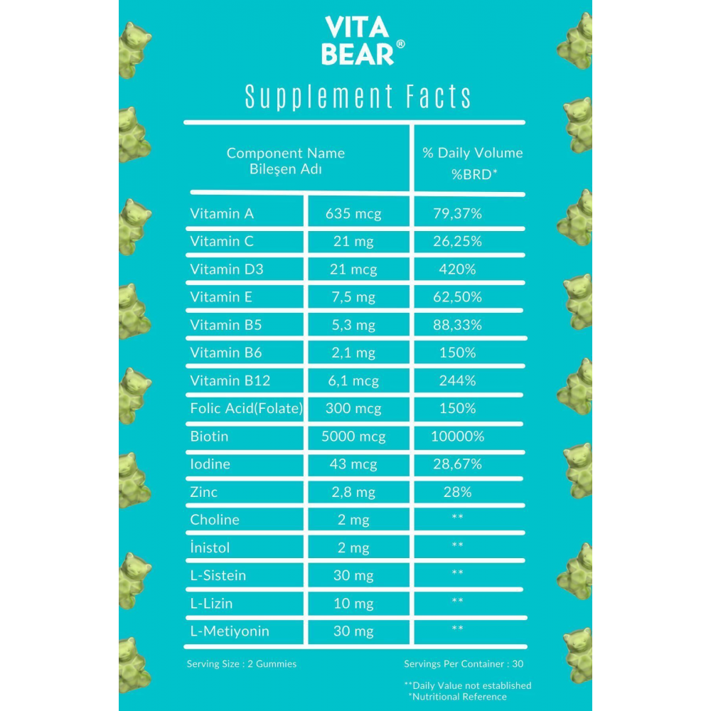 Strong Hair Gummy Saç Vitamini 60 Adet