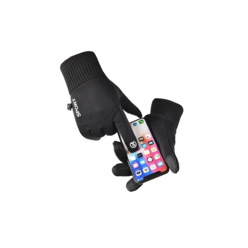 Motosiklet-kayak Eldiveni Su Kaydırma-soğuk Geçirmez Dokunmatik Parmak