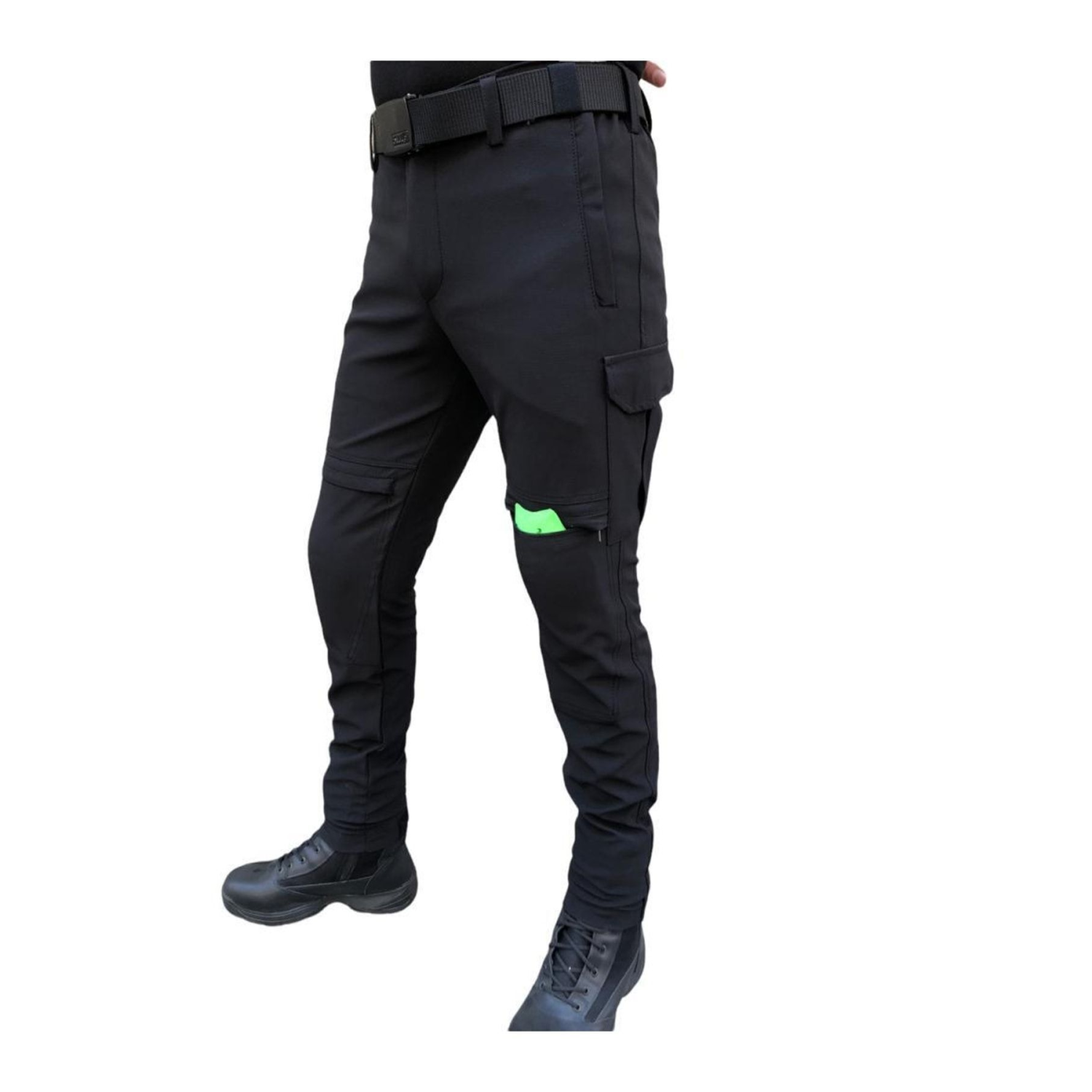 Yazlık Siyah Motorcu Pantolonu