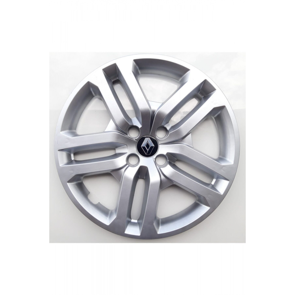 16'' Inç Renault Clio 4 Uyumlu  Kırılmaz Jant Kapağı 4 Adet - Kırılmaz Esnek - Amblem Hediyeli