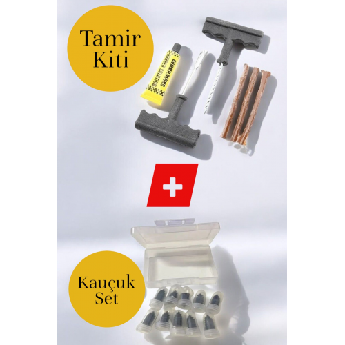 Lastik Tamir Kiti Fitil Atma Seti+ Lastik Tamir Kiti Kauçuk Vida Seti