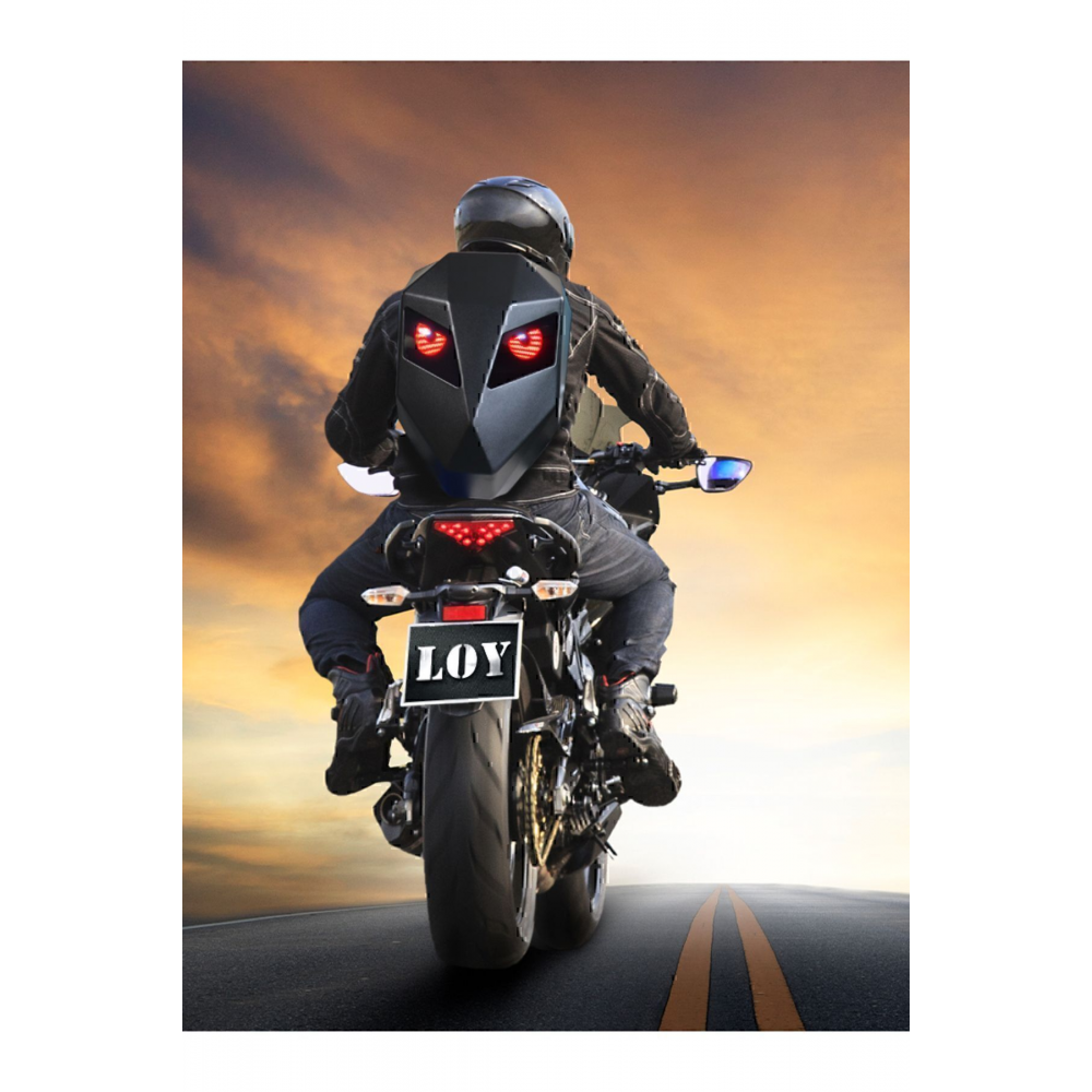 Knight Led Göz Ekranlı Animasyonlu Motosiklet Sırt Çantası