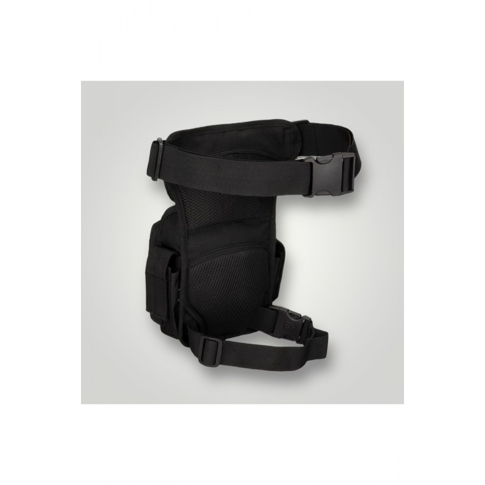 R1 Black Motorcu Bacak Çantası