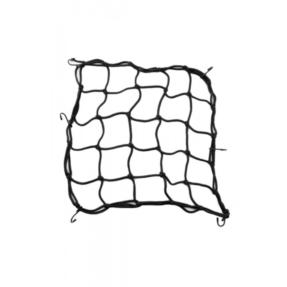 Motosiklet Bagaj Filesi Ahtapot 16 Gözlü Motor Kask Bağlama Eşya Taşıma Filesi siyah