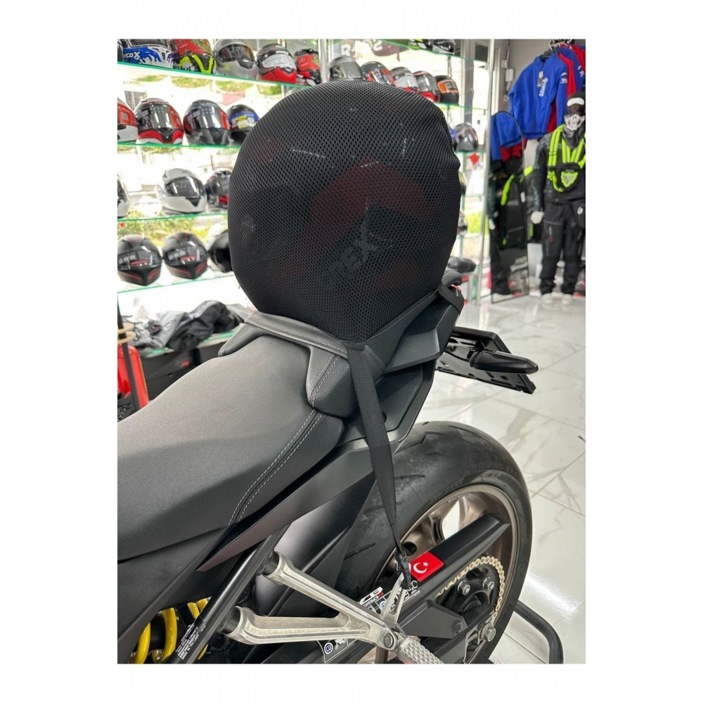 Motosiklet kask taşıma filesi universal model kask bagaj lastiği filesi