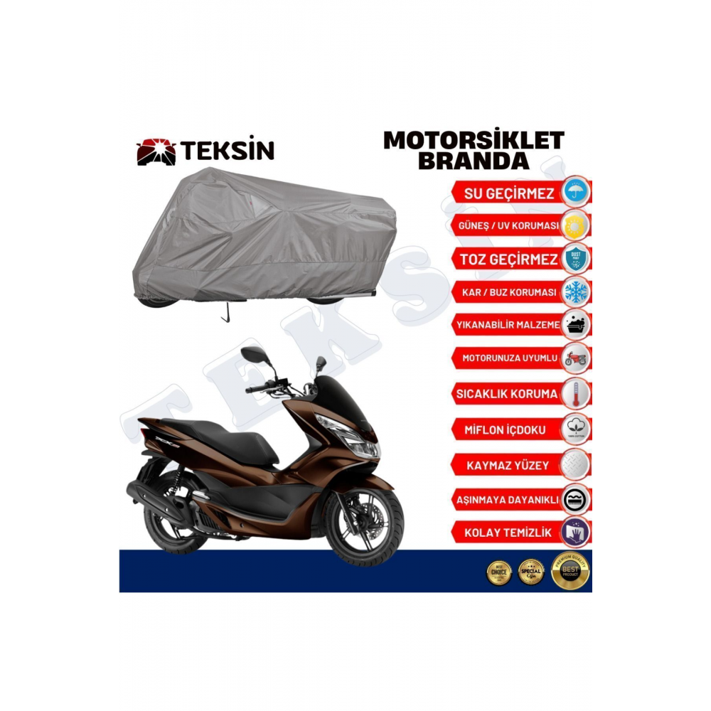 Honda Pcx 125 Arka Çanta Uyumlu Motosiklet Brandası Motor Brandası (a++kalite)
