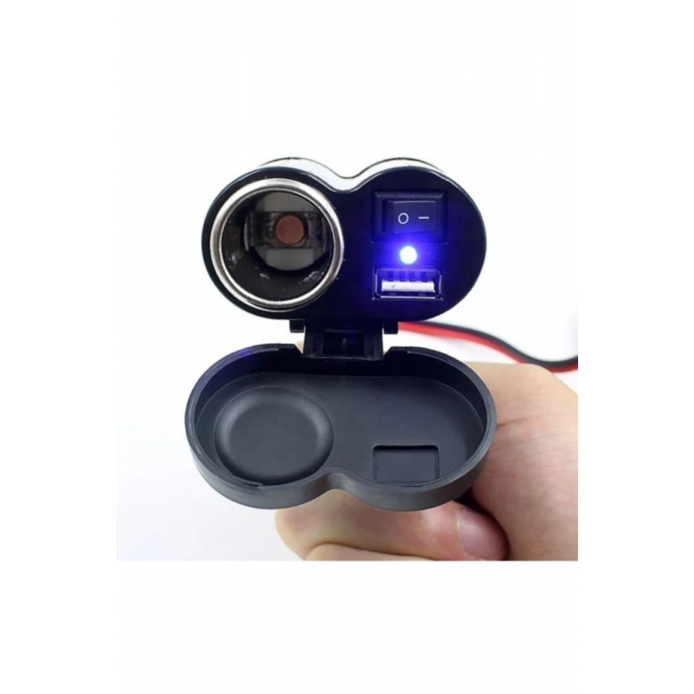 Motosiklet Çakmaklık/usb Şarj Soketi 12v Su Geçirmez