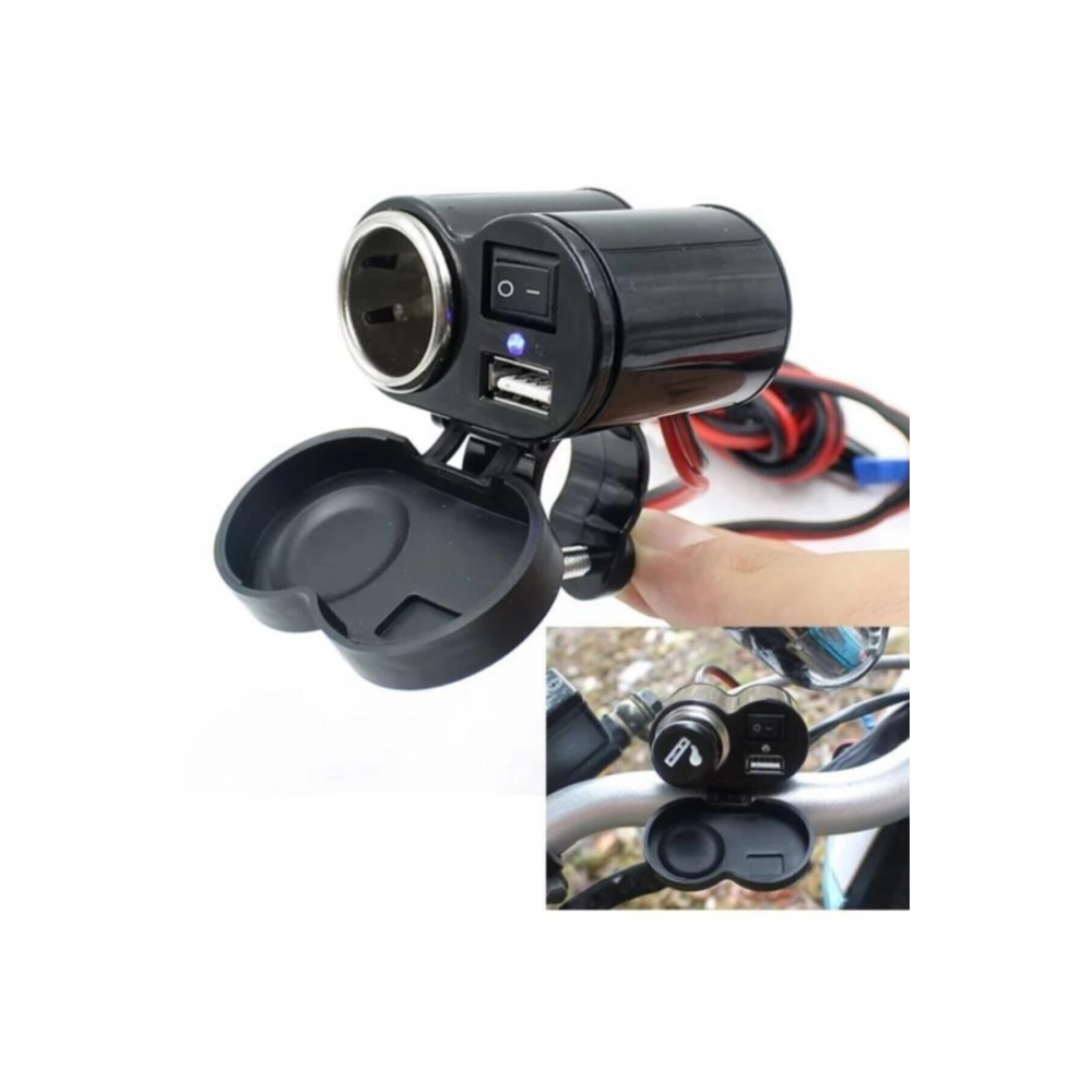 Motosiklet Çakmaklık/usb Şarj Soketi 12v Su Geçirmez