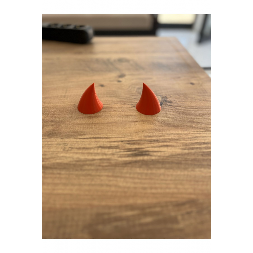 Motosiklet Kaskı Şeytan Boynuzu Kask Boynuzu Kırmızı