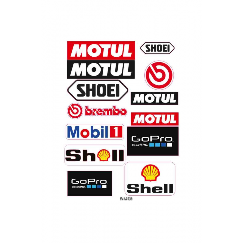 MOTOSİKLET OTO BİSİKLET SPONSOR SHEEL MOTUL  EKİPMAN KASK STİCKER SETİ 1