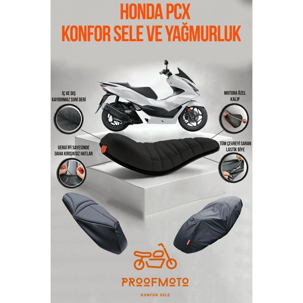 Honda Pcx Konfor Sele Ve Yağmurluk Kılıf