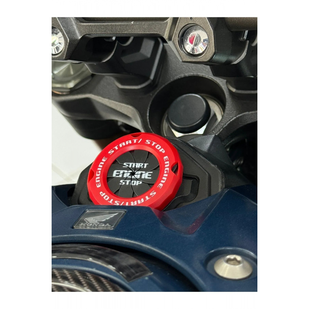 MOTOSİKLET KIRMIZI KONTAK KORUYUCU AKSESUAR DEKORATİF DÖNEN KAPAK