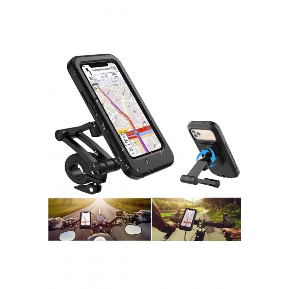 Mıknatıslı Motorsiklet Bisiklet Telefon Su Geçirmez Tutucu Kılıf Motor Tutacağı
