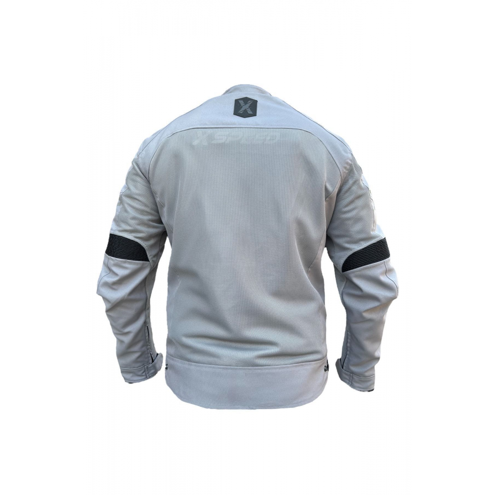 X-evo Yazlık Fileli Korumalı Motosiklet Montu Yeni Sezon Gri