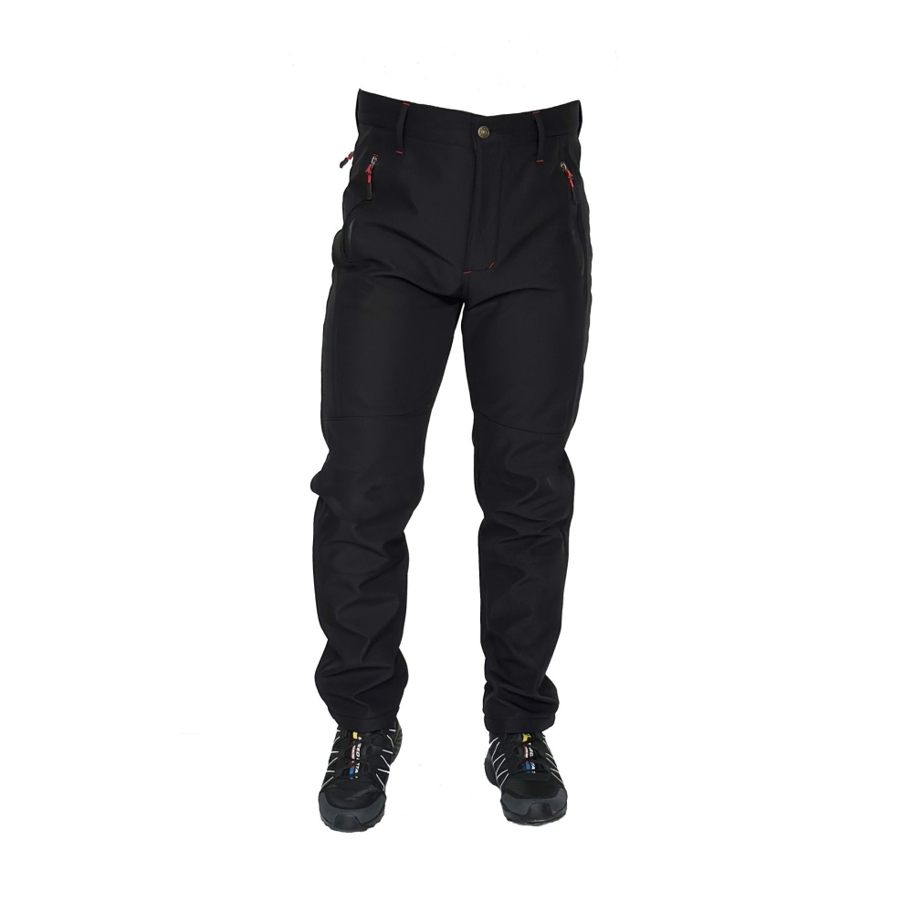 Kışlık Siyah Outdoor Su Rüzgar Geçirmez Trekking Softshell Pantolon