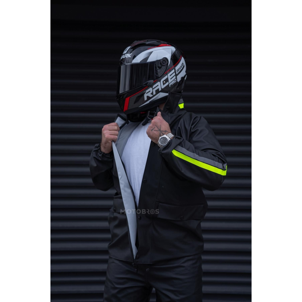 Reflektörlü Özel Kesim 0,45 mm Kalın Yağmurluk Takım Su Geçirmez Pvc Çadır Kumaşı Motor Ekstra Kalın