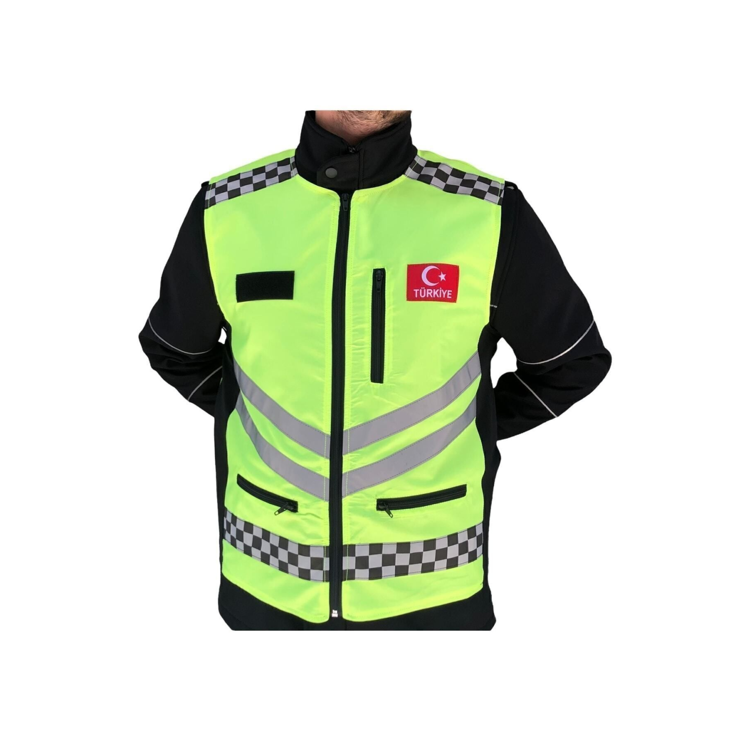 Neon Sarı Motorcu Yeleği