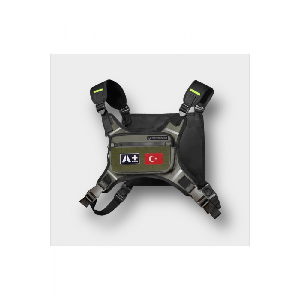 R1 Army Green Reflektörlü Yelek Çanta (YENİ YASAYA UYGUN ÜRETİLMİŞTİR)