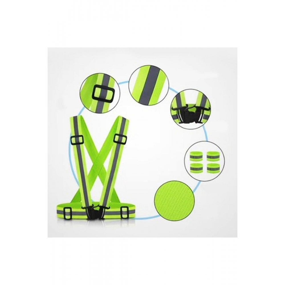 Reflektörlü Yelek - Motosiklet, Bisiklet Ve Scooter Gece Görüş (Yeni Yasaya Uygun)