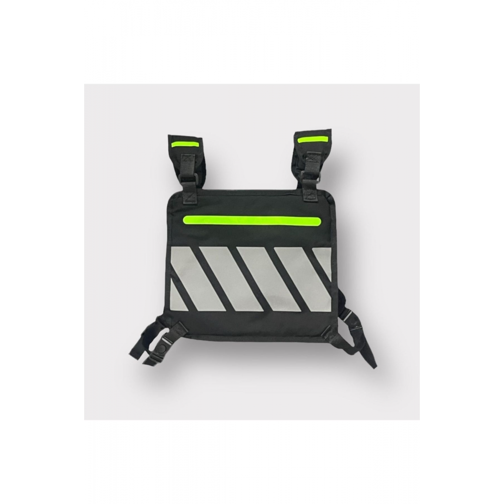 Reflektörlü Yelek R1 Black (YENİ YASAYA UYGUN ÜRETİLMİŞTİR)