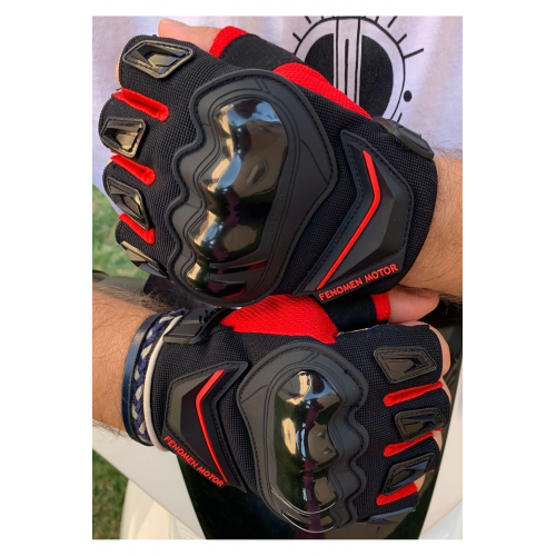 Birinci Kalite Kumaş Yazlık Kısa Motosiklet Eldiveni