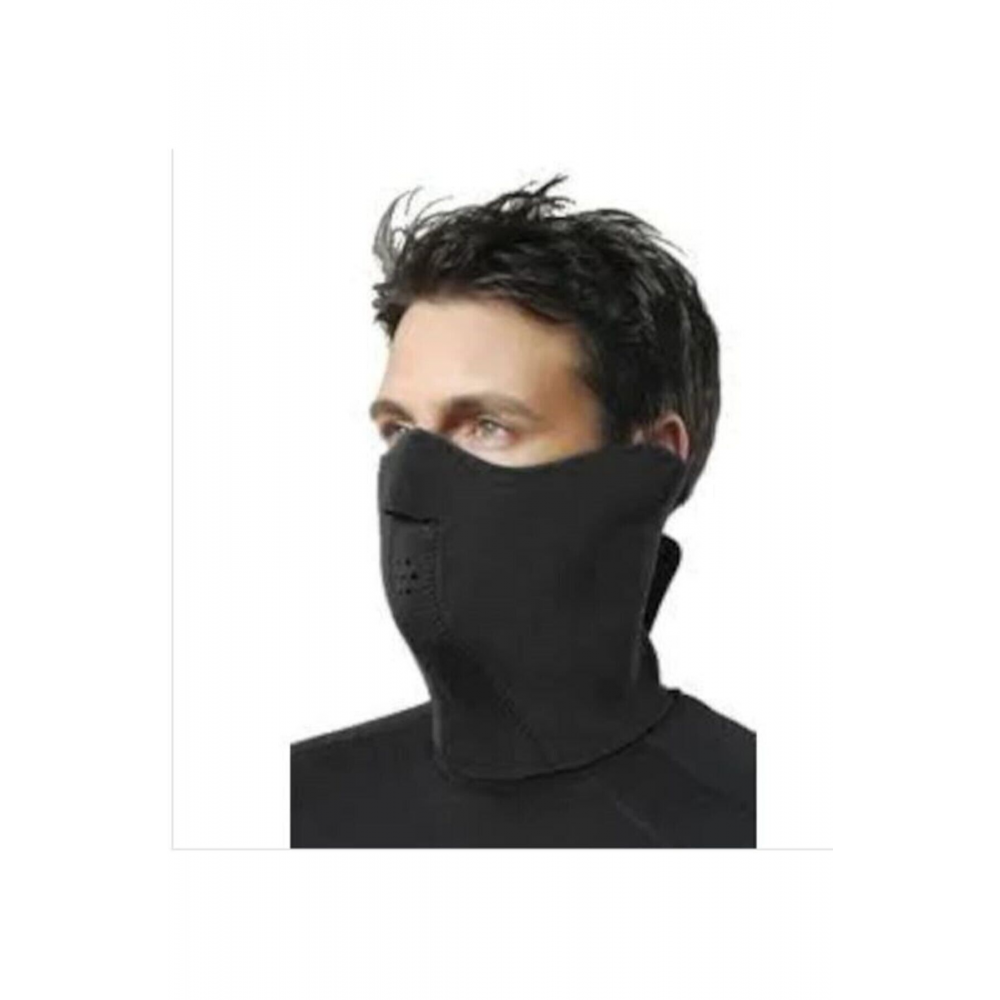 Motosiklet Siyah Yüz Boyun Maskesi