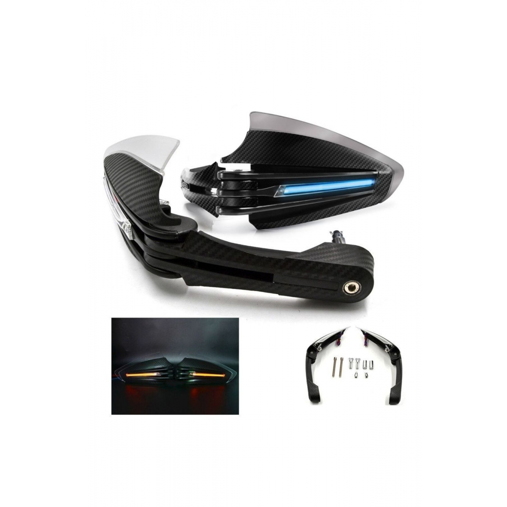 Motosiklet Elcik Koruma Led Işıklı Yeni Model