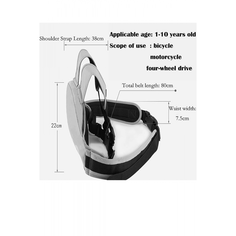 Çocuk Motosiklet Emniyet Kemeri Çoğu motosiklet için ayarlanabilir kemer