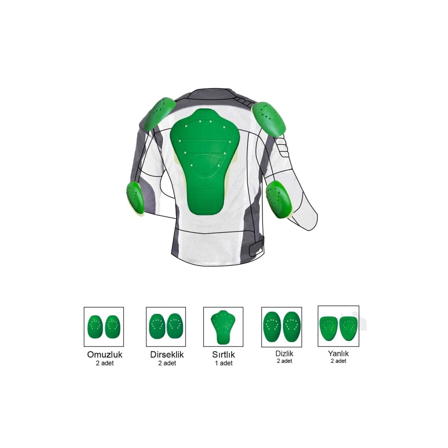 Motosiklet Mont Ve Pantolon Koruma Seti, Motor Için Tam Koruma Lvl-1