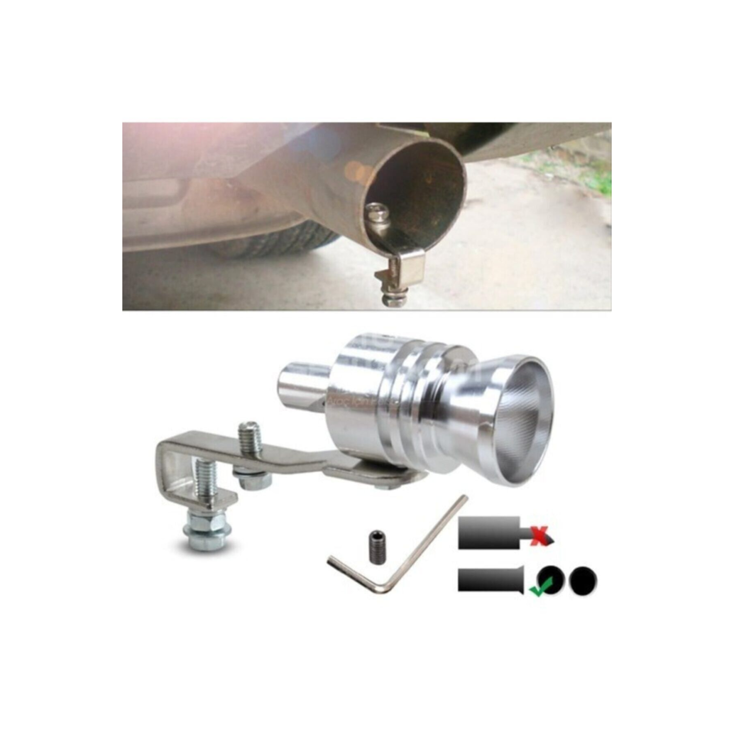 Turbo Islık Sesi Veren Egzoz Aparatı Large 29mm